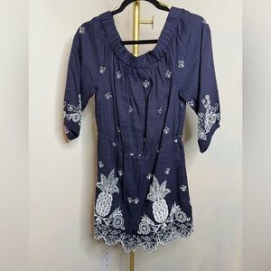 NWT Farm Rio Jackie Navy Blue Romper